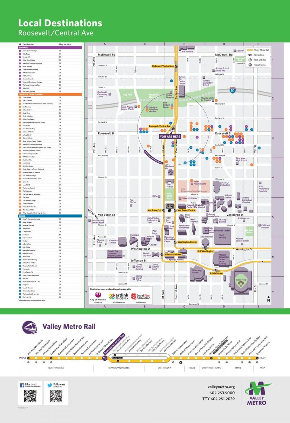 Финикс Хөндийн метроны газрын зураг